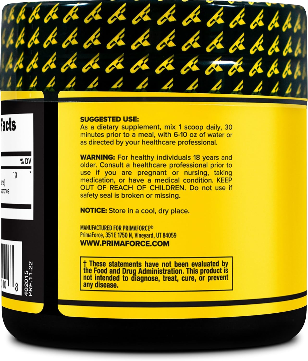 PrimaForce Cissus Quadrangularis Extract, - Unflavored Powder, 100 Grams