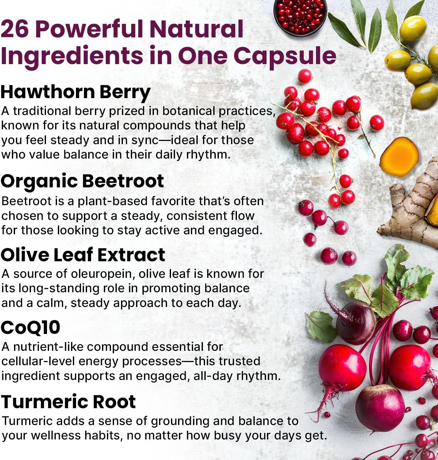 26-in-1 Nitric Oxide Supplement - Heart & Circulation Support with CoQ10, Turmeric, Organic Beet Root, Hawthorn Berry & Garlic - 2103mg per Serving (120ct, Pack of 2)