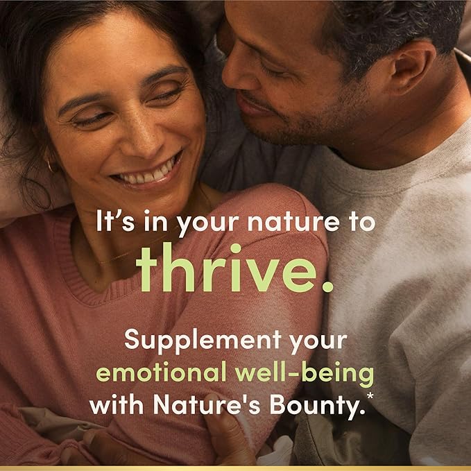 Nature's Bounty Stress Relief, Ashwagandha KSM-66, Supports Occasional Stress Relief, Dietary Supplement, 2 Tablets per Day, Vegetarian Tablets, Gluten Free, 90 Ct