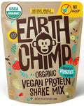 EarthChimp Organic Vegan Protein Powder - with Probiotics - Non GMO, Dairy Free, Non Whey, Plant Based Protein Powder for Women and Men, Gluten Free - 52 Servings 64 Oz (Vanilla) No Scoop