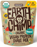 EarthChimp Organic Vegan Protein Powder - with Probiotics - Non GMO, Dairy Free, Non Whey, Plant Based Protein Powder for Women and Men, Gluten Free - 26 Servings 32 Oz (Chocolate) No Scoop