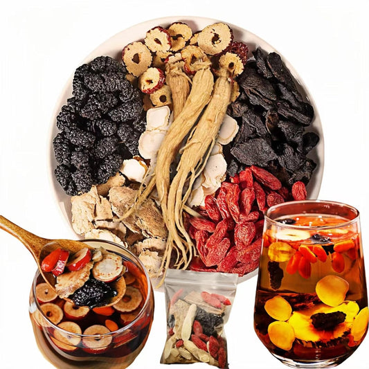 20 Pack Organic Ginseng Kidney Tea-Ginseng Six Treasure tea,Eight Natrual Herbs Blend Mulberry,Wolfberry-Traditional Chinese Herbal Kidney Tea Formula for Men & Women,100% Plant Base(300g/Bag)