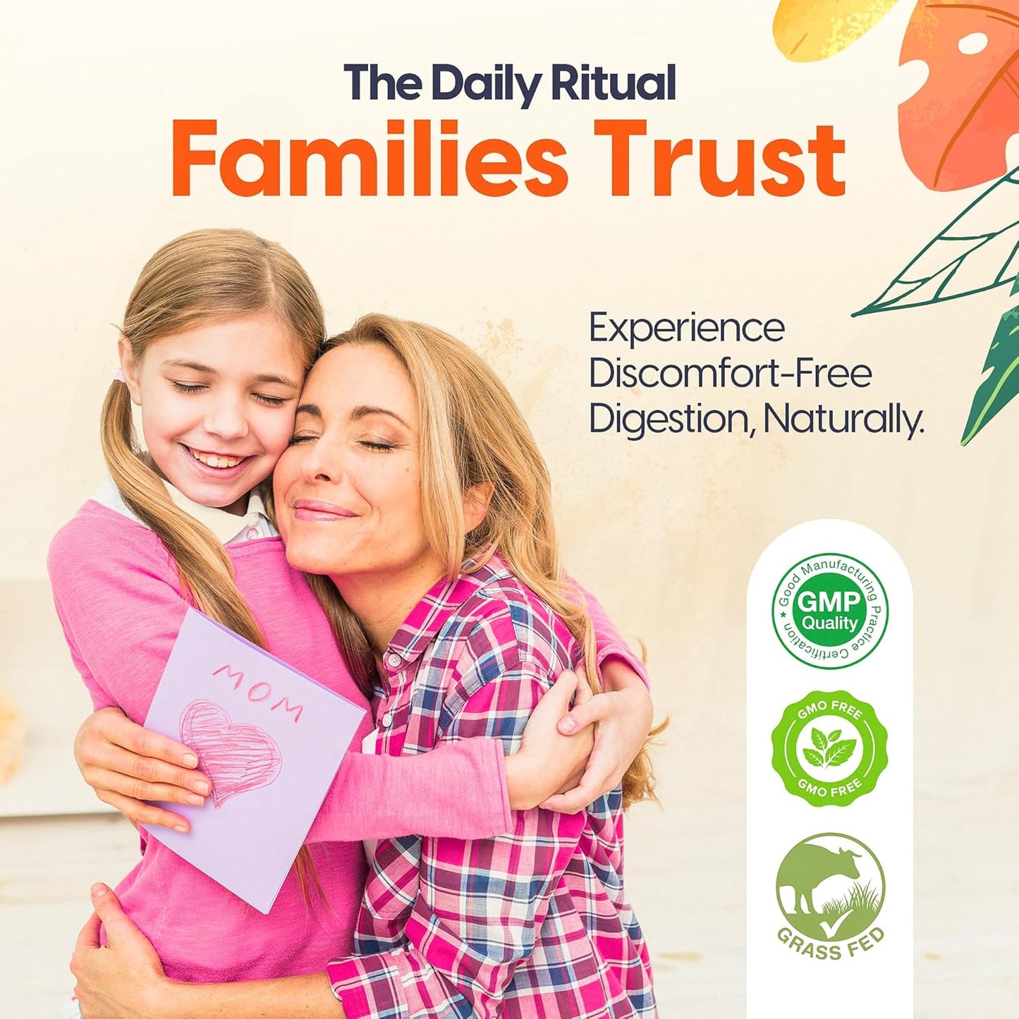 100% Grass-Fed Natural Beef Bone Broth Powder + Active Probiotics, Collagen, 15g Protein, Non-GMO, Low Sodium, Gut Health, Paleo, Keto, Gluten-Free, for Healthy Skin, Hair, Joints