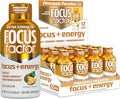 Focus Factor Extra Strength Focus + Energy Shots - 12 x 2oz Bottles (Pineapple Paradise Flavor) - Powered by Nootropics with Caffeine, L-Theanine, Ginkgo, Bacopa, L-Tyrosine, Alpha GPC