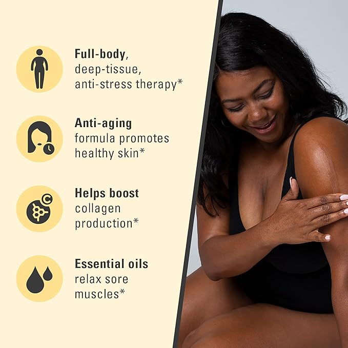 Ylang Ylang + Ginger Lymphatic Drainage Massage Oil – with Collagen & Stem Cells for Circulation, Detox & Cellulite Removal – Body Oil for Muscle Relief, Skin Firming & Relaxation – 8oz by M3