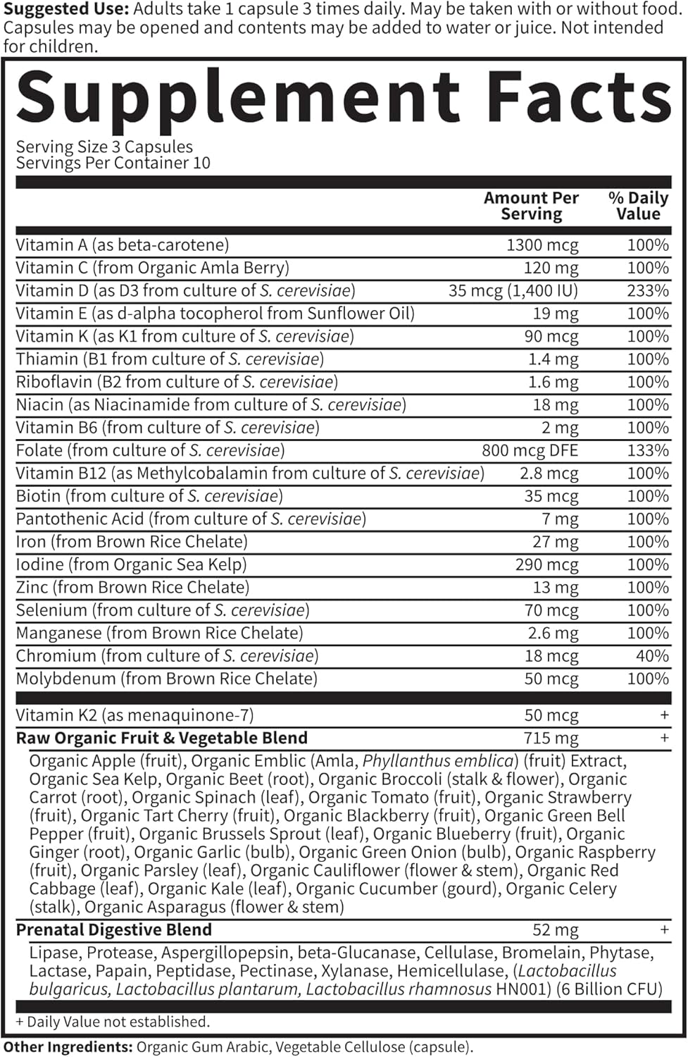 Garden Of Life, Raw Vitamin Code Prenatal 90 Organic, 90 Count