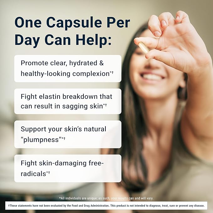 ACTIVATEDYOU Essential Skin Food, Advanced Skincare Collagen Elastin Support Supplement for Aging Skin, Helps Improve Appearance of Face Texture, Sagging w/Dermaval, Vitamin C, Lysine (30 Capsules)