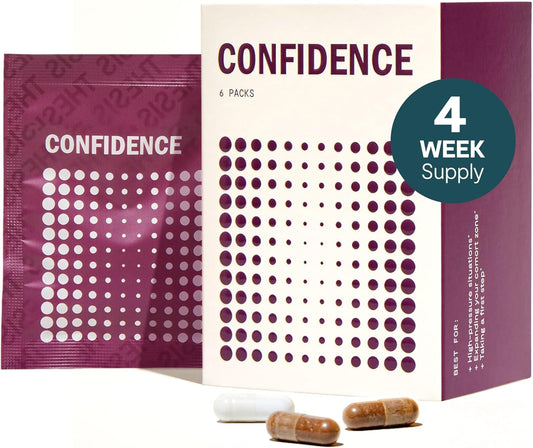 Thesis Confidence - Nootropic Brain Support Supplement - Soothe Nerves & Promotes Emotional Well-Being - Ashwagandha, Saffron, L-Theanine & More - 1 Month Supply (24 Servings)