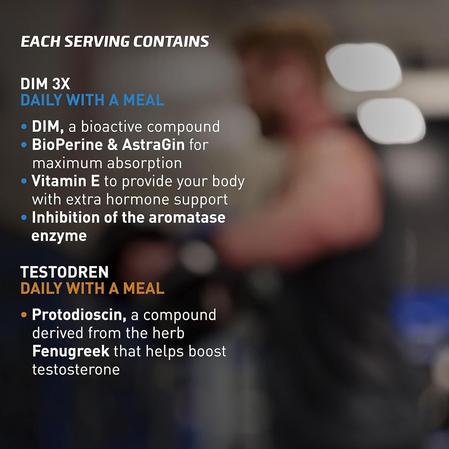 2X-TESTO Stack | DIM 3X & Testodren Bundle | Support Testosterone Levels | Improve Muscle Growth | Made in USA