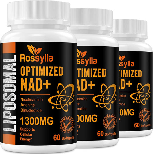 1300 MG Liposomal NAD+ Supplement | Highest Absorption | Purest NAD Supplemet to Boost NAD+ Effetively | Boosting NAD+ Supplement for Aging Defese, Cellular Energy, Longevity | 180 Count