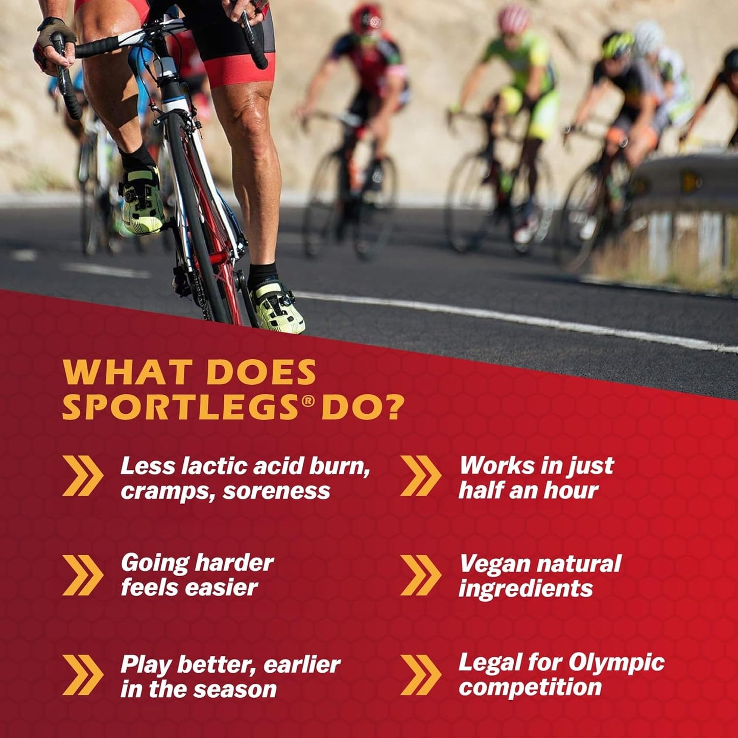 SPORTLEGS Fast Fitness Boost Pre Workout for Men and Women, Lactic Acid Supplement, Sports Endurance Fuel, Endurance Supplements for Runners - NSF Certified for Sport, 120-Capsule Bottle, Pack of 3