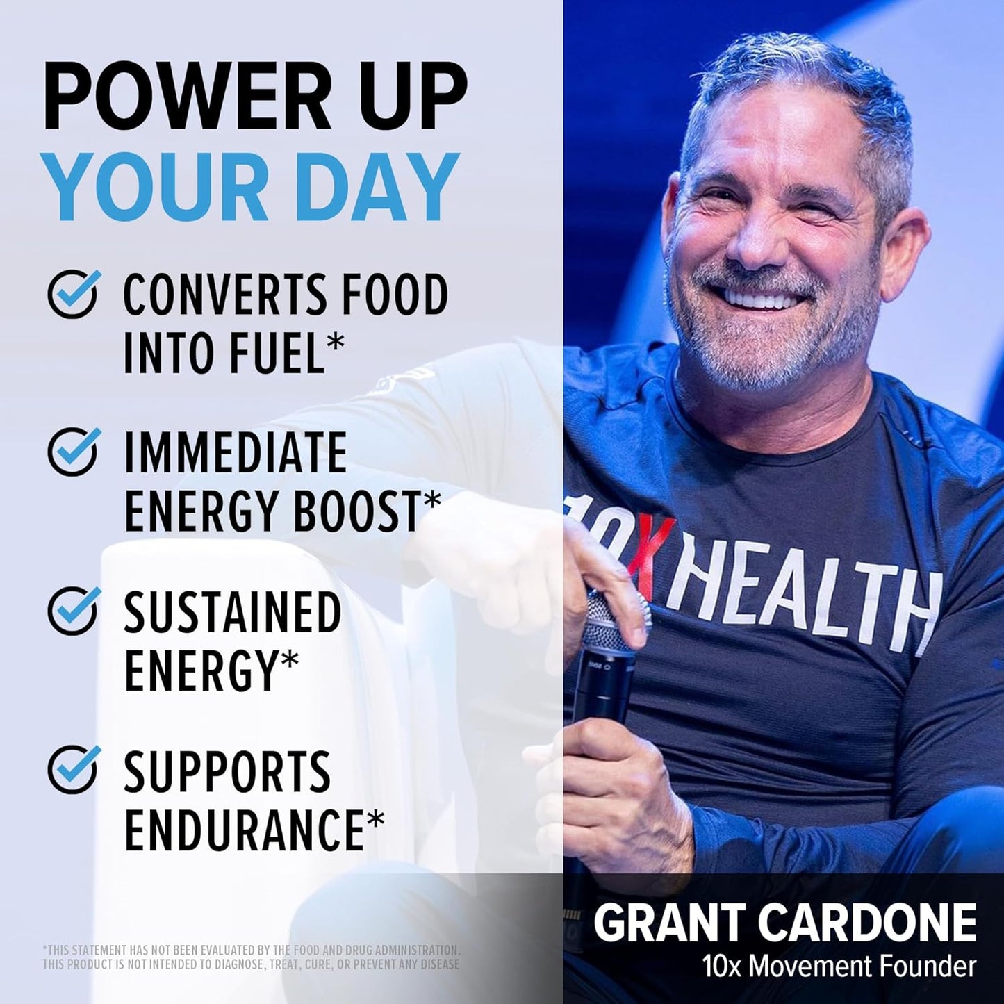 10X Health - Energy Wave Crusher - Energy Drink with 200mg Caffeine, BCAAs, B Vitamins, Accelerated Absorption - Tropical Punch Pre-Workout Drink - 15 Drink Mix Packets (Wave Crusher - Energy)