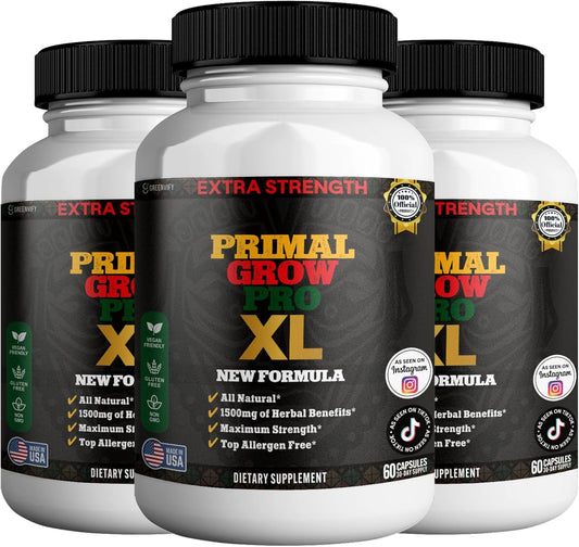Primal Grow Pro Extra Strength Maca Root Complex, 1500mg, 60 Capsules, Vegan, Gluten Free, Non-GMO (3)