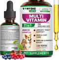Cat & Dog Multivitamin 21 in 1 Pet Supplements with Cranberry & Glucosamine - Natural Medicine & Support for UTI, Urinary Tract, Bladder, Kidney, Skin Coat, Joints Treatment Made in USA