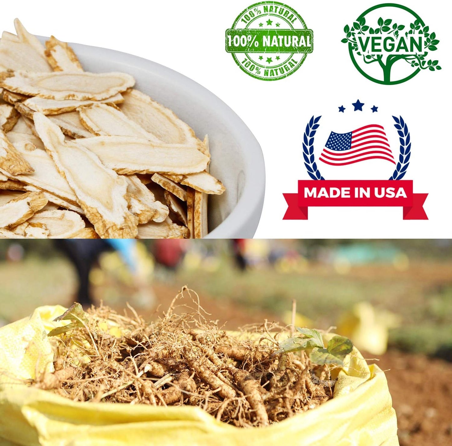 2 Boxes of American Ginseng Slices from Wisconsin,American Wisconsin Ginseng Slices Root for Tea, Energy for Men Women Mental Health Boosts Immunity, Gluten Free, Long Strip 2Boxes of 4oz, 8oz