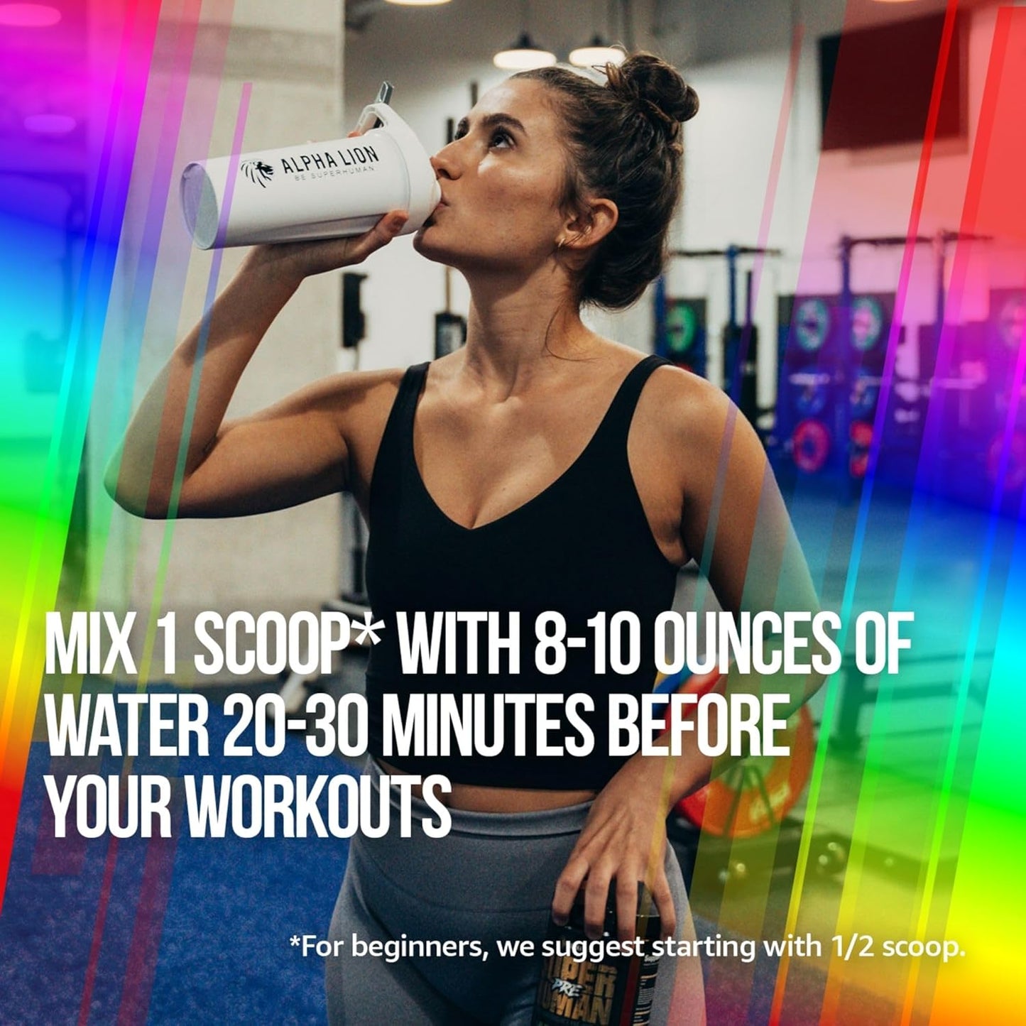 ALPHA LION Superhuman Pre Workout Powder, Beta Alanine, L-Taurine & Tri-Source Caffeine for Sustained Energy & Focus, Nitric Oxide & Citrulline for Pump (21 Servings, Unicorn Juice)