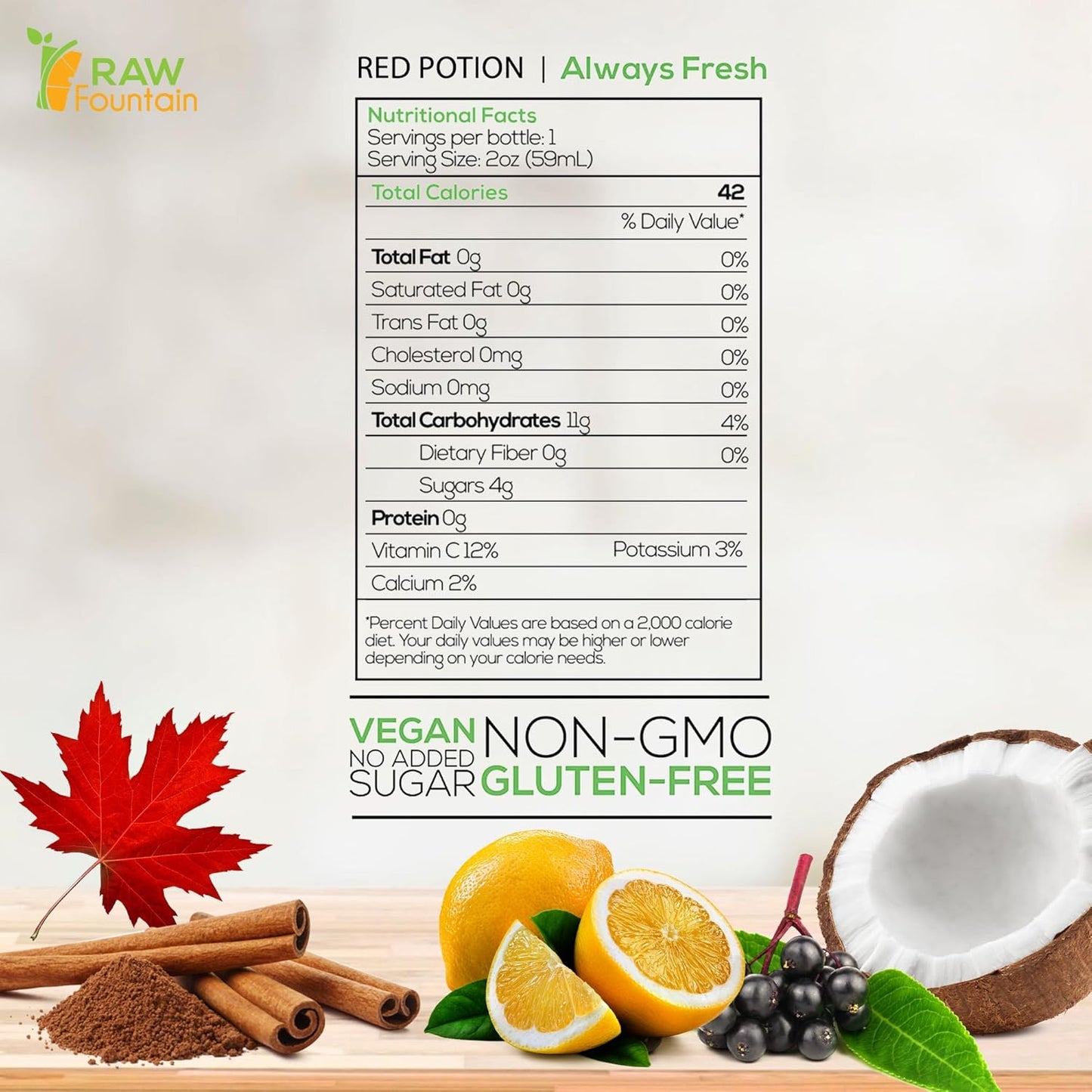 20 Immunity Shots w/Elderberry, Lemon, Maple, Cinnamon 2fl Oz, Packed w/Vitamin C, Raw, Cold Pressed, Unpasteurized, Boosts Immunity, All Natural, No Artificial Flavors or Preservatives