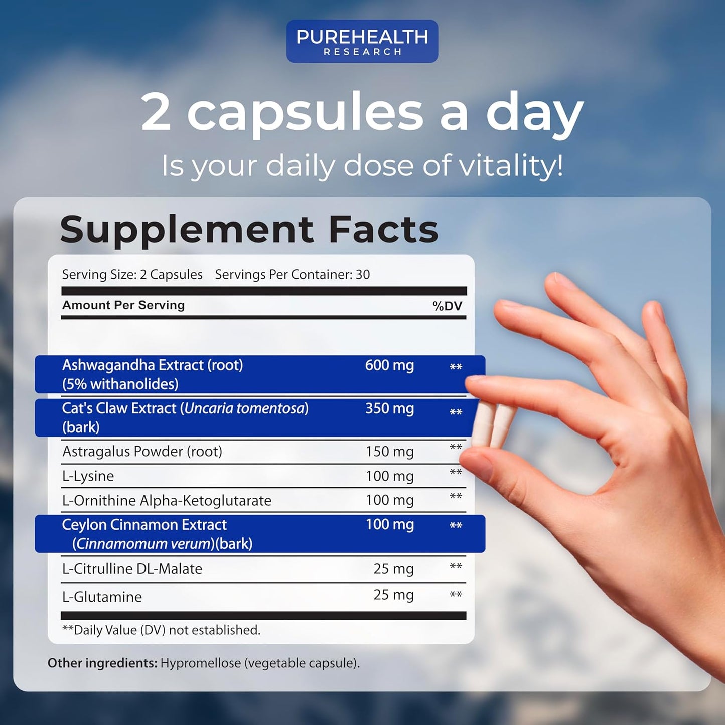 PUREHEALTH RESEARCH Youth Switch - Anti Aging Supplement with Ashwagandha Extract 600 mg KSM-66 - Longevity Activator - Telomere Supplements - Disrupt & Reverse Aging, 1 Bottle - 60 Capsules