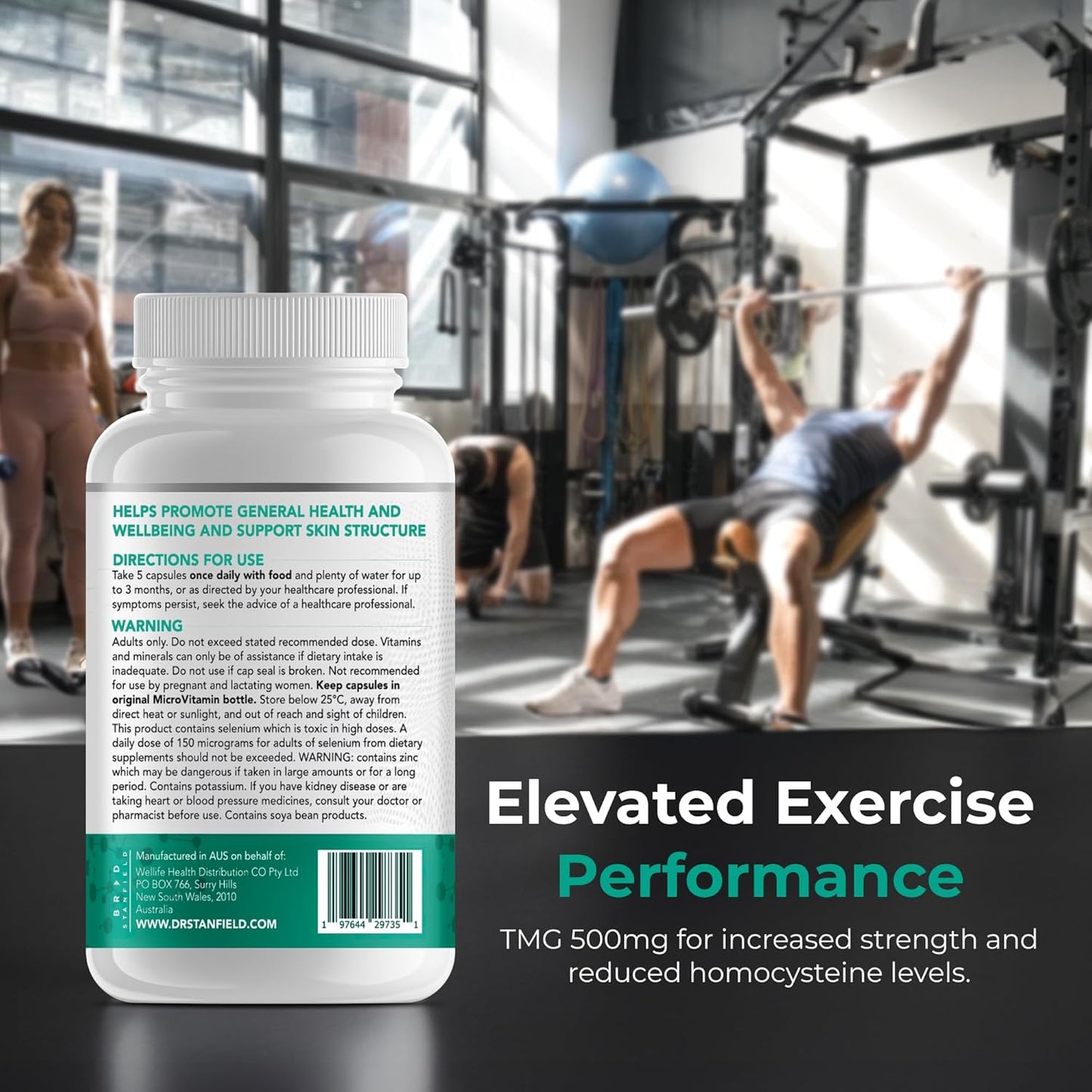 Daily Low Dose MultiVitamin & Mineral for Men & Women to Support Cognitive Performance & Memory + Hyaluronic Acid for Skin Health + TMG for Exercise (150 Count)