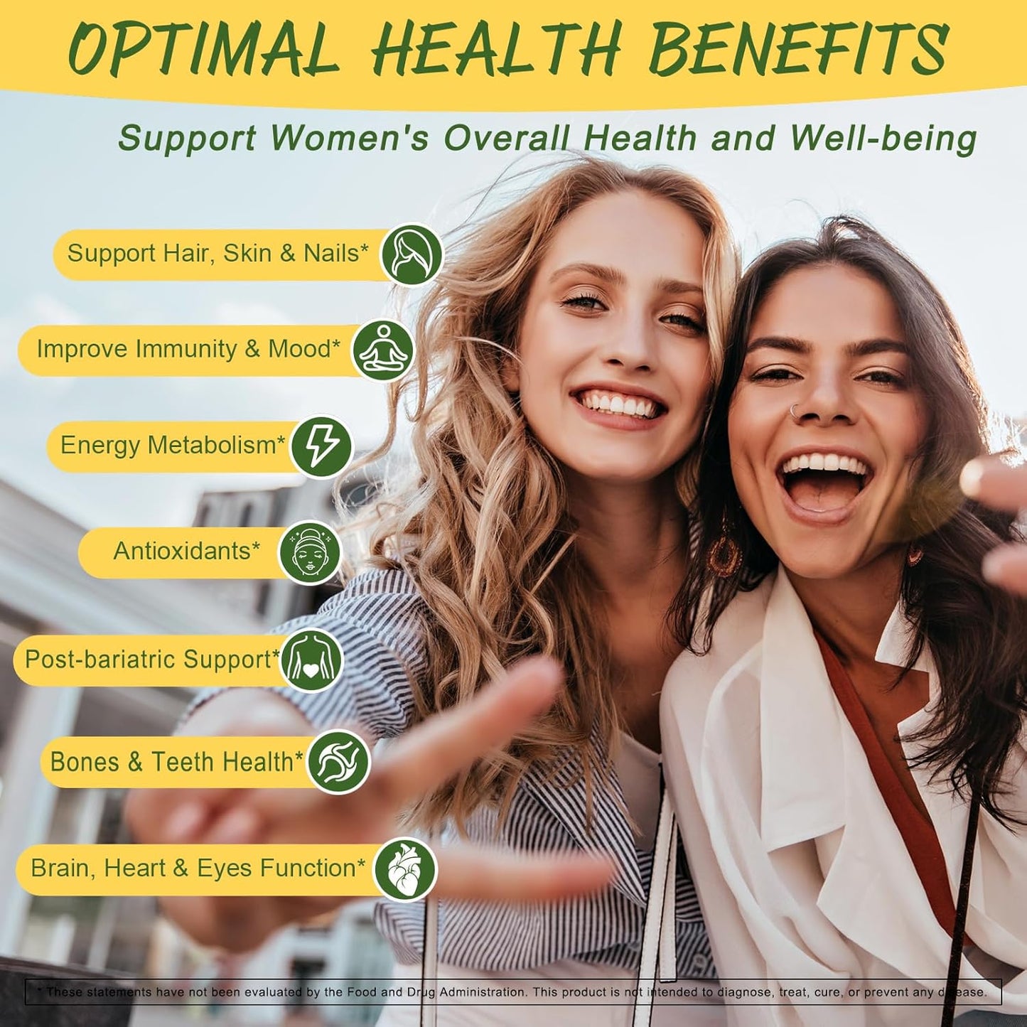 (2 Packs) Sugar Free Multivitamin Gummies for Women 14+ w/Iron, Inositol, Folate, Biotin, Womens Daily Multivitamin Gummy w/Vitamin A, D, C, B, Support Hair, Skin, Energy, Immune, Lemon Flavor