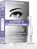 LUMIFY Preservative Free Eye Drops for Red Eyes, Redness Reliever for Sensitive Eye, Brighter and Whiter Looking Eyes, Works in 1 Minute & Lasts Up to 8 Hours, 20 Single-Use Vials