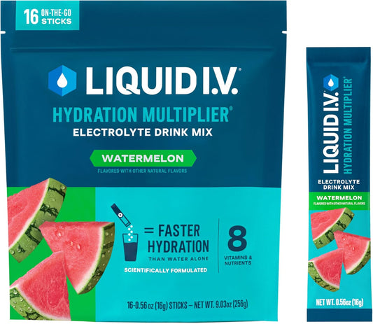 Liquid I.V.® Hydration Multiplier® - Watermelon | Electrolyte Powder Drink Mix | 1 Pack (16 Servings)