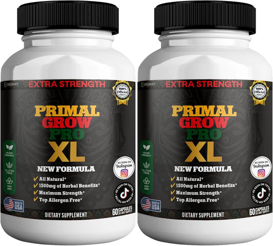 Primal Grow Pro Extra Strength Maca Root Complex, 1500mg, 60 Capsules, Vegan, Gluten Free, Non-GMO (2)