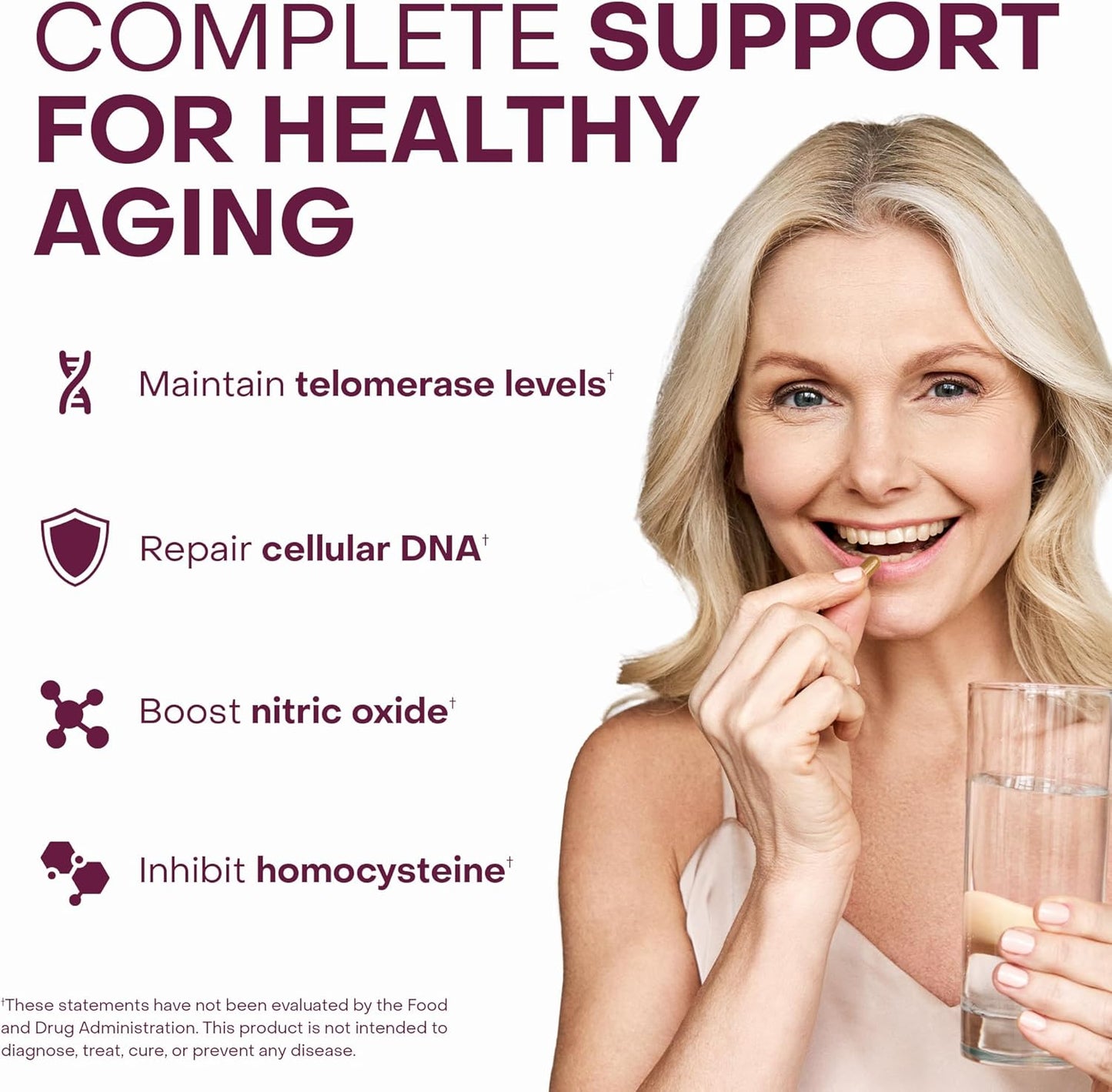 Healthycell Telomere Length Supplement - Anti-Aging Telomere Lengthening Supplements with Phytonutrients & Vitamins for Cellular Health - AC-11, Astragalus & Resveratrol - 30 Capsules