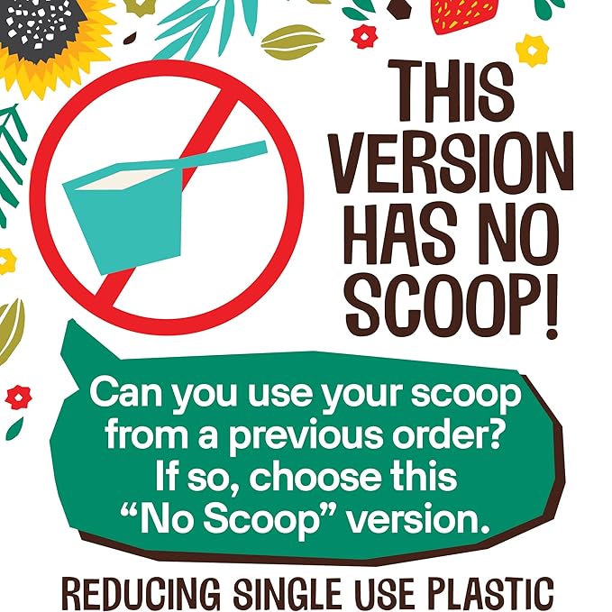 EarthChimp Organic Vegan Protein Powder - with Probiotics - Non GMO, Dairy Free, Non Whey, Plant Based Protein Powder for Women and Men, Gluten Free - 26 Servings 32 Oz (Plain & Unsweetened) No Scoop