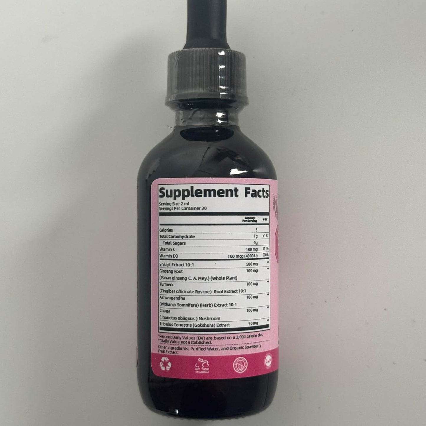 2Pack Shilajit Resin Liquid Drops | Pure Shilajit Complex for Men Women with Ashwagandha, Turmeric, Ginseng, Chaga | 85+ Trace Minerals & Fulvic Acid | Boost Immunity & Energy - Non-GMO