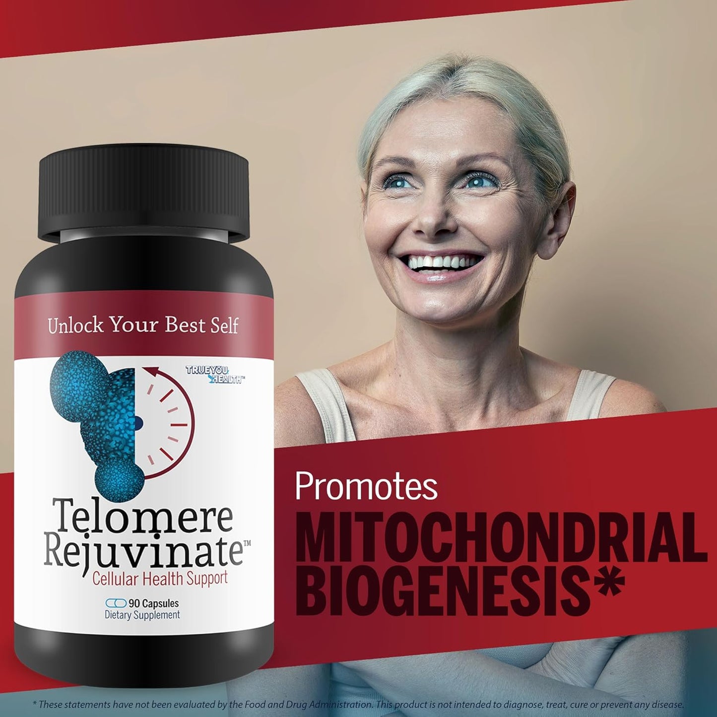 Telomere Rejuvinate - Our Best Telomere Support Supplement for Telomere Length - Telomere Supplements for Longer Telomeres Anti Aging - The Telomere Lengthening Supplements - Nad Supplement Powder Cap