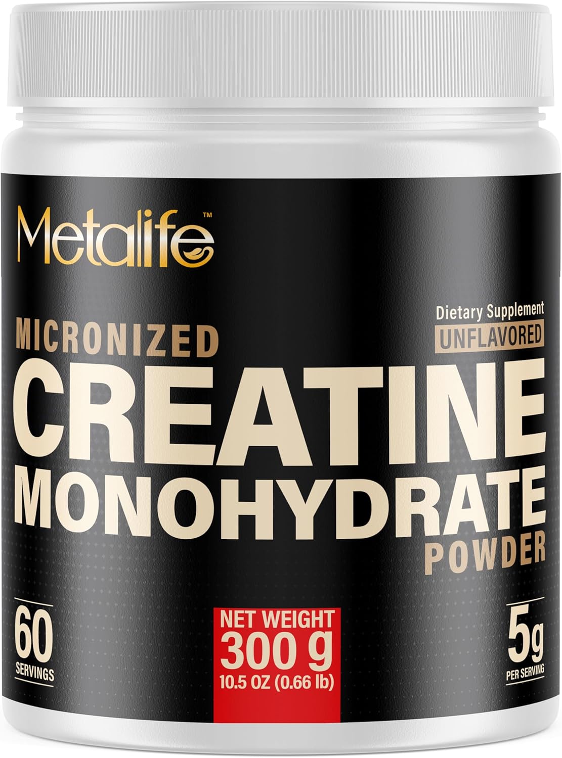 100% Pure Creatine Monohydrate Powder, Canada-Made, 300 g (60 Servings) Micronized Powder, Muscle Growth, Unflavored, Ideal for Athletes & Fitness Enthusiasts, Third Party lab Tested, Vegan