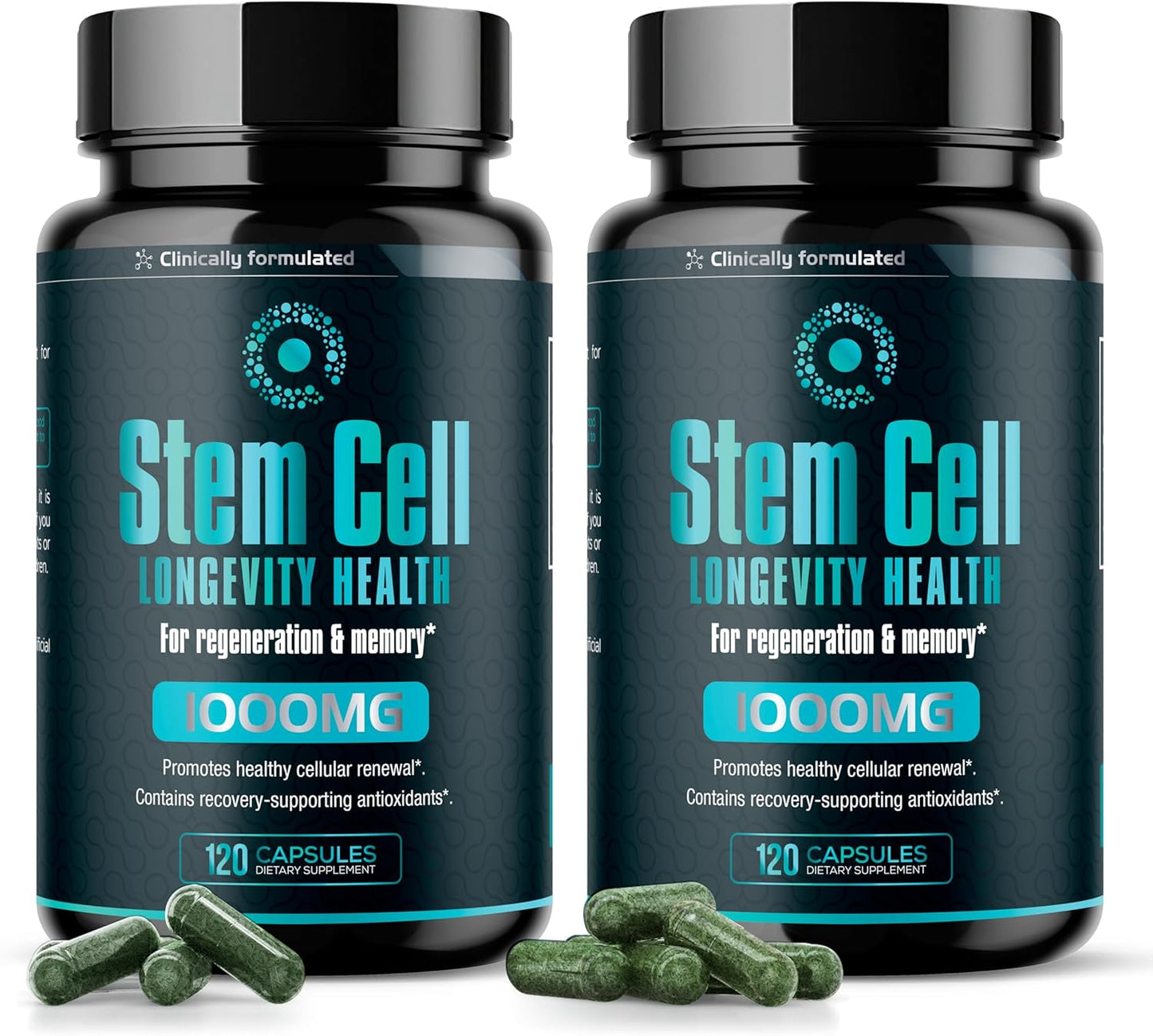 Premium Stem Cell Supplements 1,000mg (240 Caps) Boost Immunity, Reduce Joint Soreness, Support Natural Anti-Aging & Longevity with Spirulina & Chlorella for Vitality, Celulas Madre Health Formula