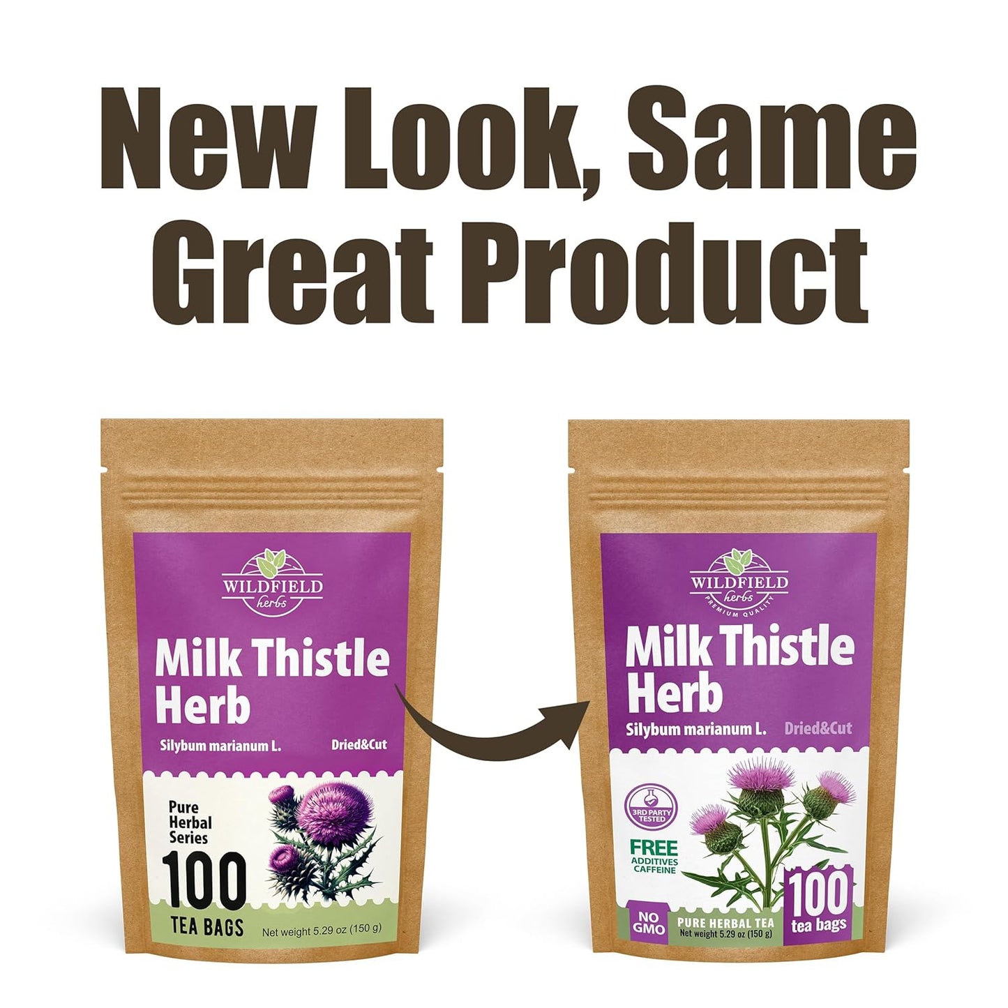 100 Bags Milk Thistle Tea Herb Dried Cardo Mariano Herbal (Silybum Marianum) - 100 Count 1.5g Tea Bags Dry Milk Thistle Herb Cardo De Leche