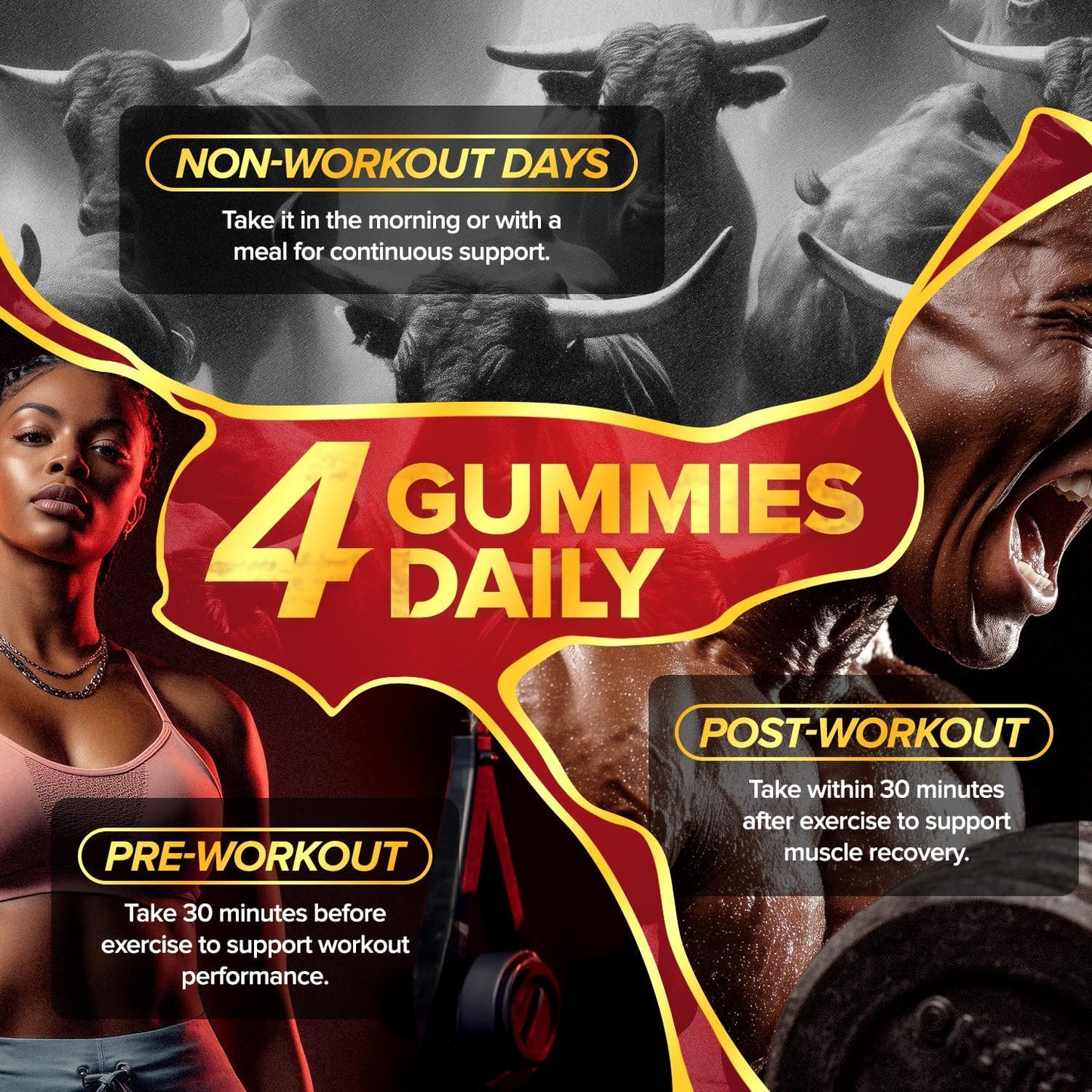 Creatine Monohydrate Gummies, Creatine for Women & Men, Muscle Builder & Recovery Supplement, Pre Workout Gummies, Vegan Creatine Chews