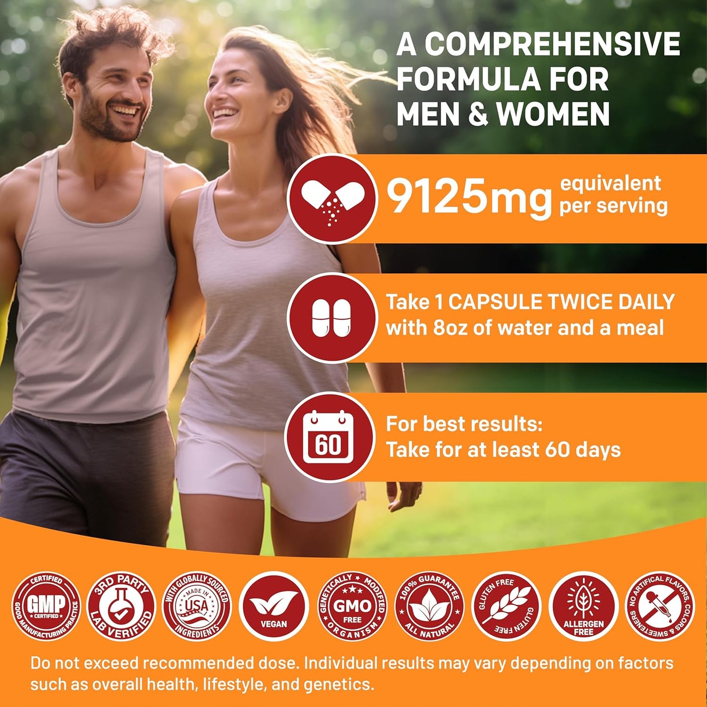 19-in-1 Extra Strength Peruvian Maca Root Capsules - 9125 mg Ashwagandha Supplements with Fenugreek and Ginseng for Mood, Hormone and Performance Support (120 ct)