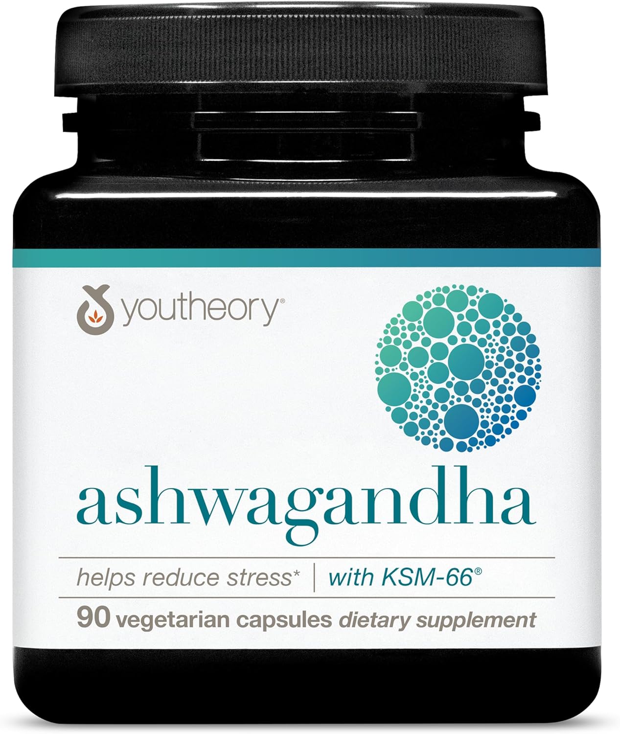 Youtheory Ashwagandha - 1,000 mg - Stress & Cortisol Support Supplement - Adaptogenic Herbal Blend with KSM-66 Ashwagandha & Ginger - 90 Vegetarian Capsules