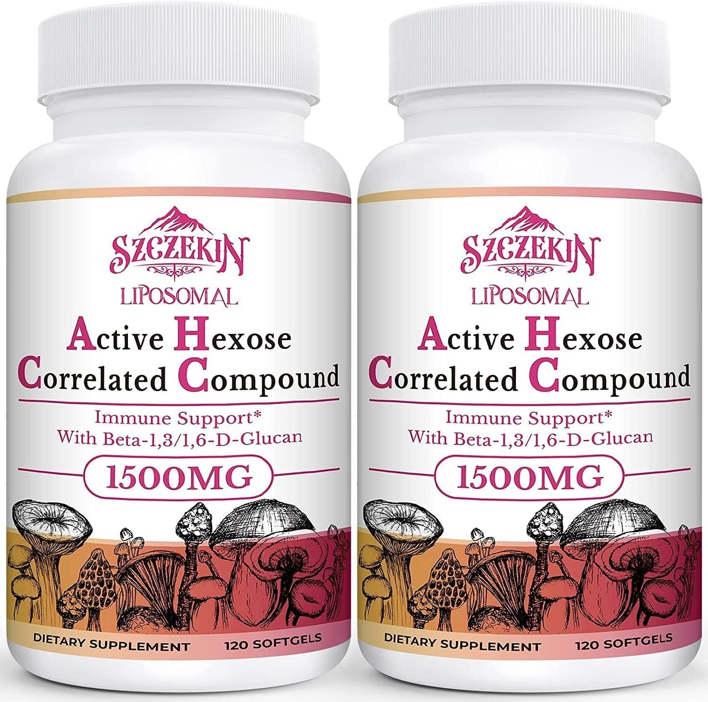 1500mg Liposomal Active Hexose Correlated Supplement,240 Soft Gels Beta-Glucans with Natural Mushroom Extract, Immune System, Liver Function, Maintain T-Cell & Killer Cell Activity