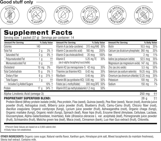 BODi Shakeology Whey-Based Protein Powder – Gluten-Free Superfood Shake with Vitamins & Minerals – Helps Support Healthy Weight Loss & Gut Health, Vanilla, 14 Individual Packets