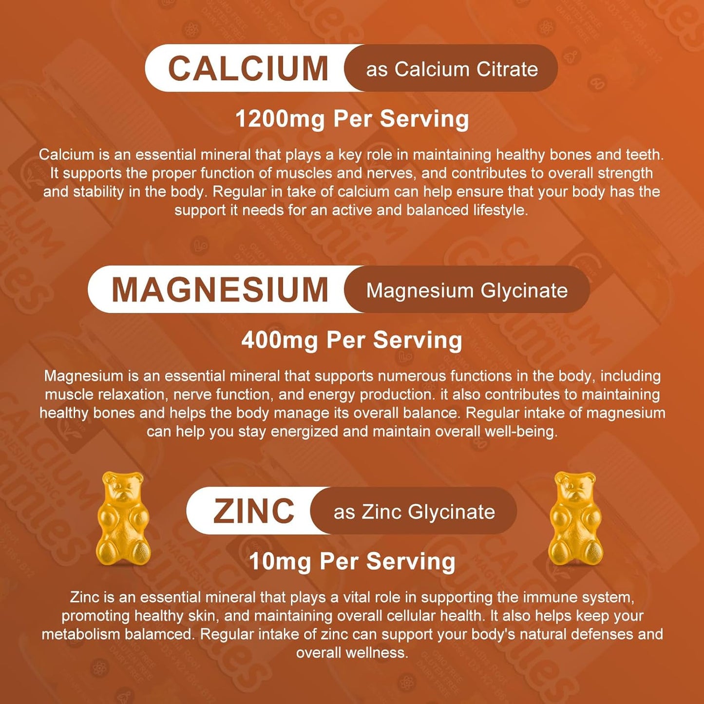 1200mg Calcium Gummies with Vitamin D3,K2,B12 & B6 - Plant Complex Calcium Magnesium Supplement with Glycinate,Potassium,Sea Moss,Ashwagandha Root for Bone & Teeth Strength, Muscle & Immune