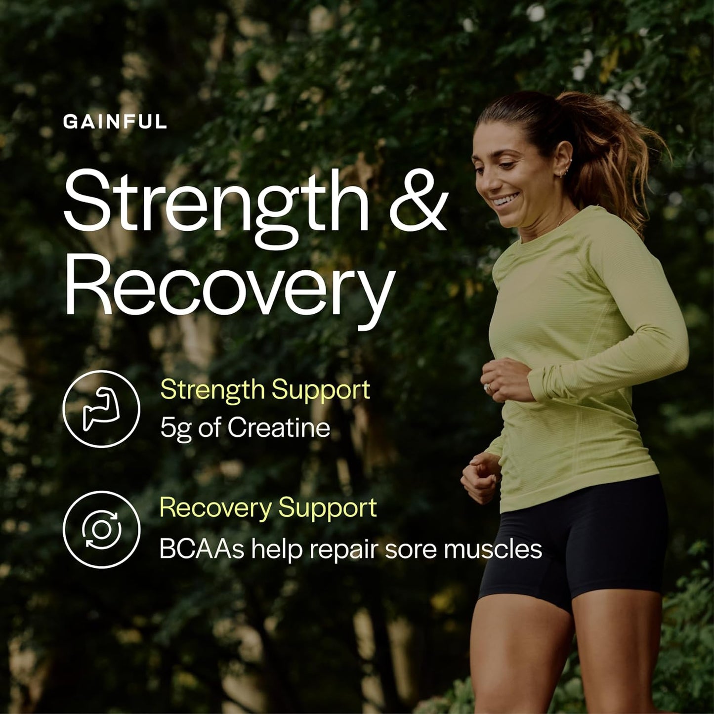 Gainful High Intensity Pre Workout Powder with 200mg Caffeine, 5g Creatine, Watermelon Flavor, Supports Energy, Strength, Endurance, & Recovery with BCAAs, Beta Alanine, L-Citrulline, 20 Servings