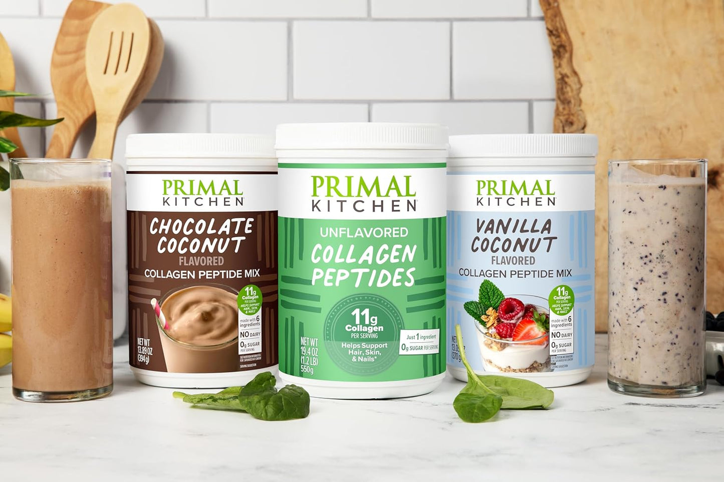 Primal Kitchen Chocolate Collagen Fuel® Drink Mix, Chocolate Coconut Collagen Peptides, No Dairy or Artificial Sweeteners, 20 Ounces