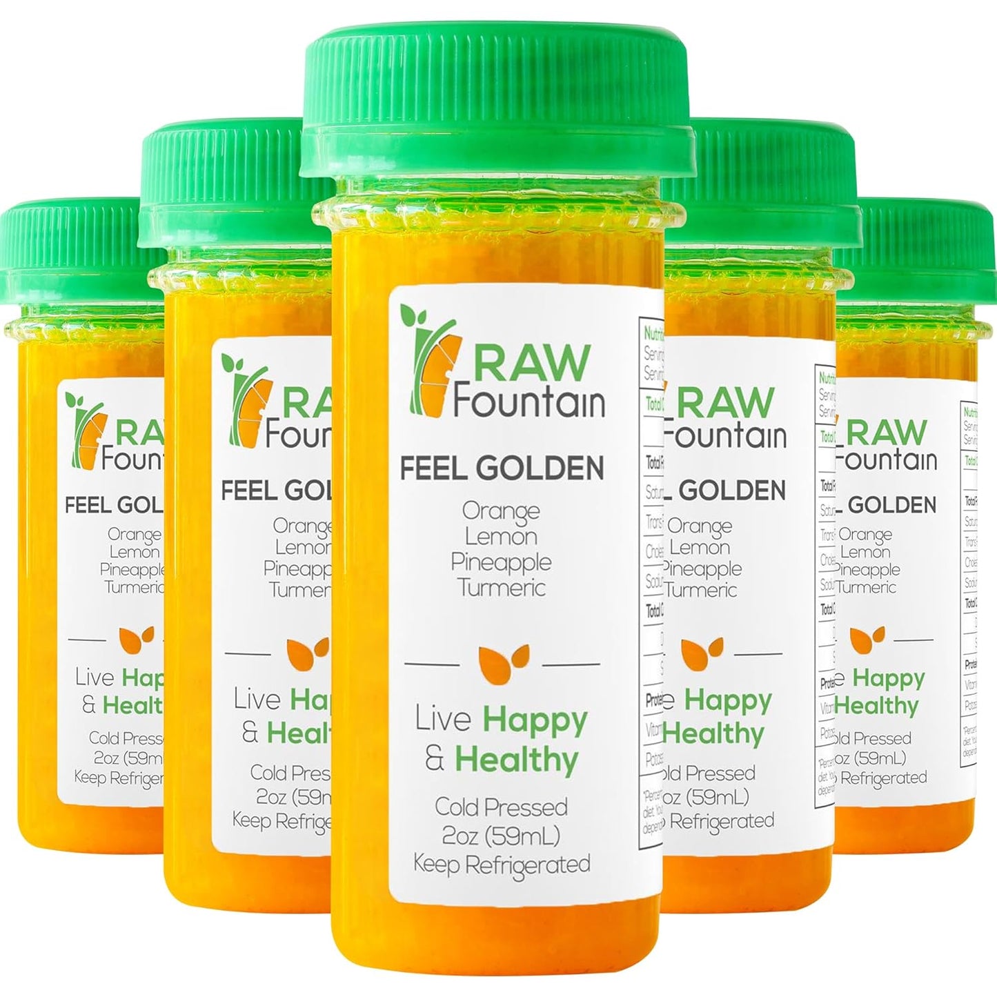 20 Immunity Shots w/Orange, Lemon, Pineapple, Turmeric 2fl Oz, Packed w/Vitamin C, Raw, Cold Pressed, Unpasteurized, Boosts Immunity, All Natural, No Artificial Flavors or Preservatives