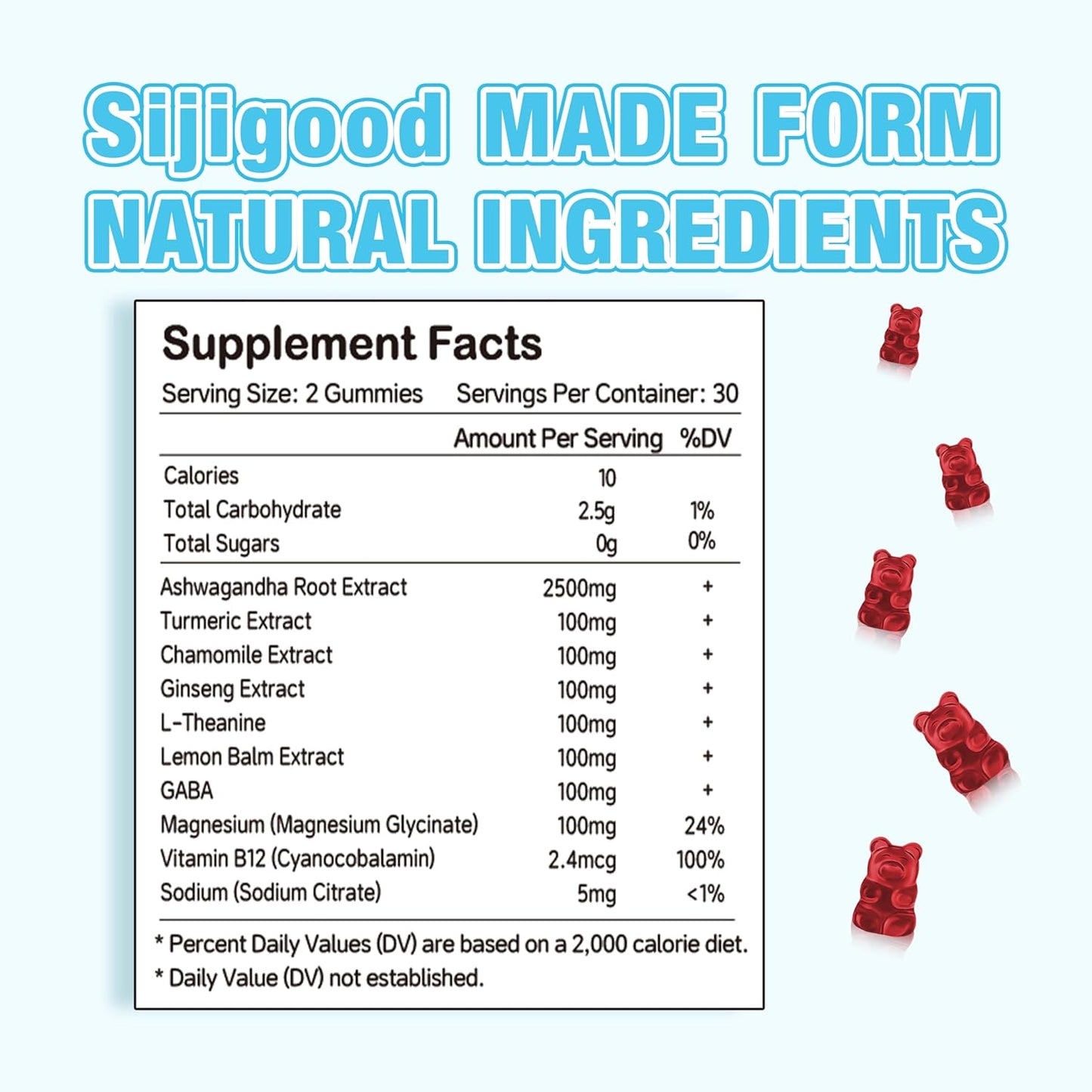 2 Pack Ashwagandha Gummies with L-theanine, Ashwa Root Supplement Gummy for Women Men, 120 Mixed Berry Flavored Gummies