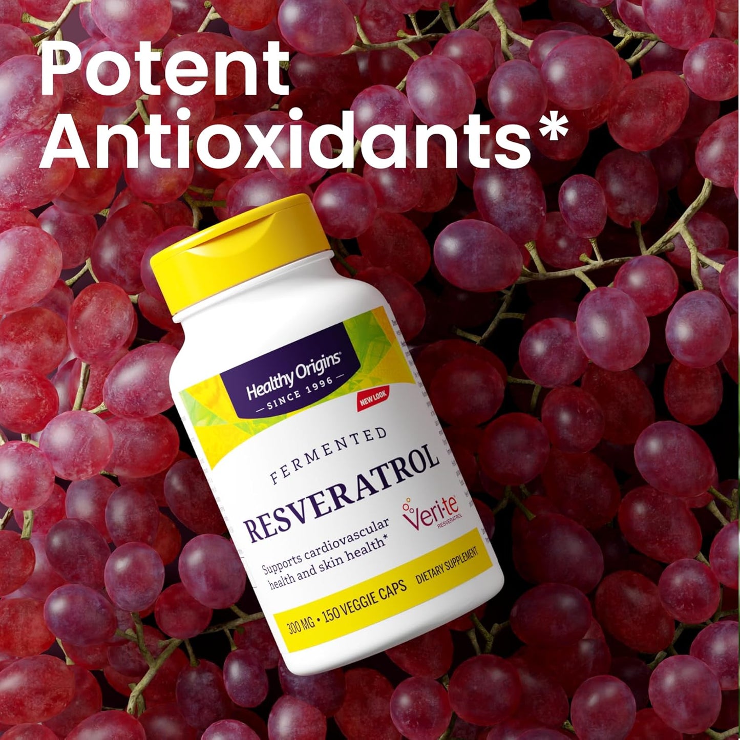 Heathy Origins Fermented Resveratrol (Non-GMO, 98% Trans-Resveratrol, European Sourced) 300 mg, 150 Veggie Caps