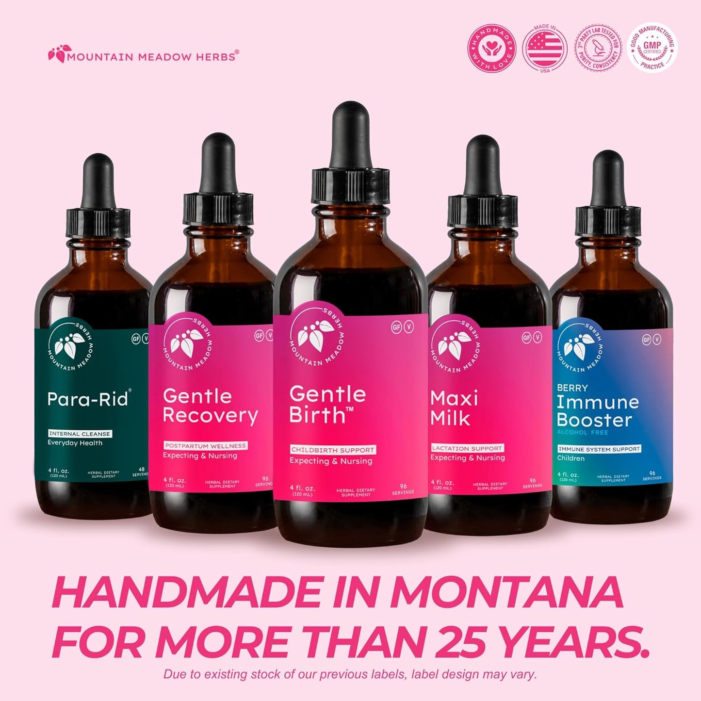 Mountain Meadow Herbs Gentle Birth for Birth Prep/Labor Prep, Fast Acting Liquid Herbal Extract for Childbirth Support - 4oz