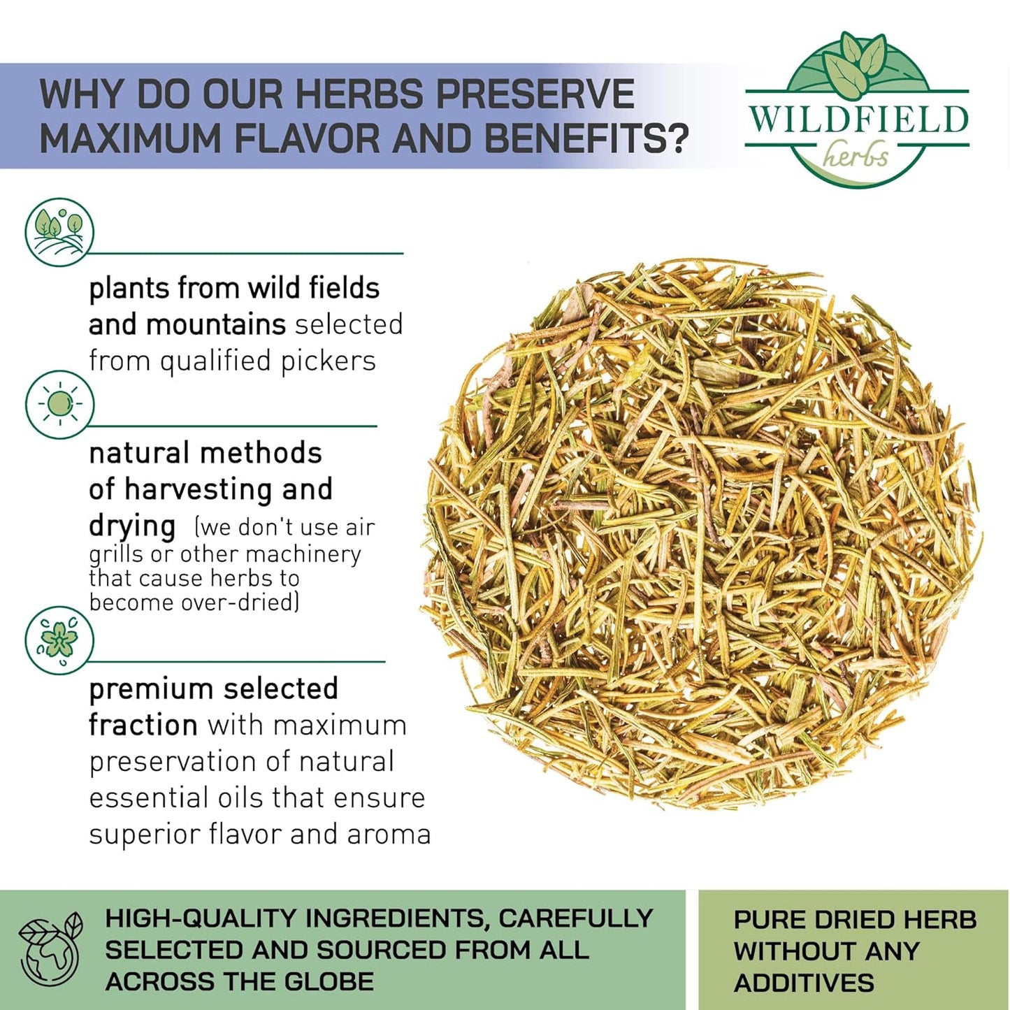 100 Bags Rosemary Tea Herbal Tea (Salvia Rosmarinus) - 100 Count 1.5g Bags Rosemary Herb Te De Romero