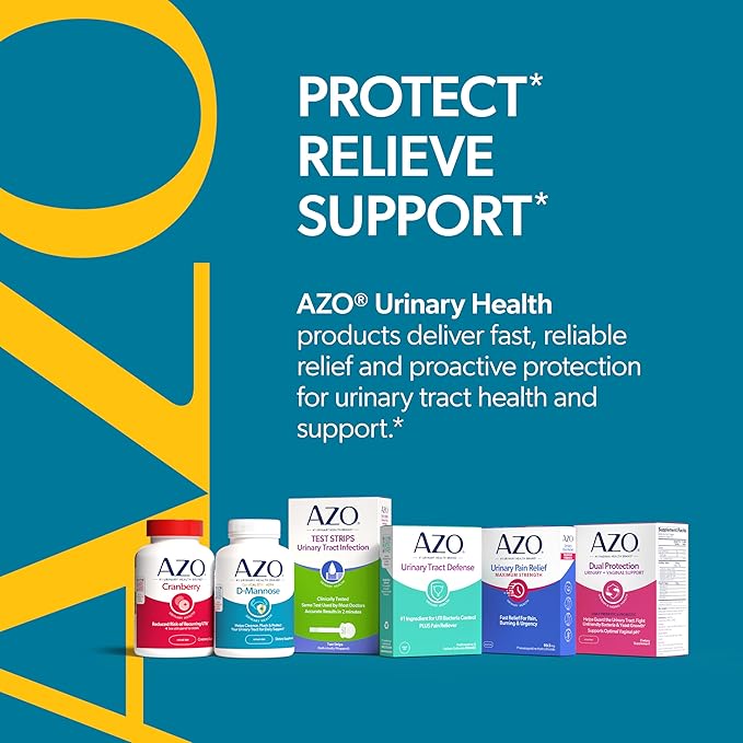 AZO D Mannose Urinary Tract Health, Cleanse, Flush & Protect The Urinary Tract, No.1 Pharmacist Recommended Brand, Clinical Strength, Non-GMO, 120 Count