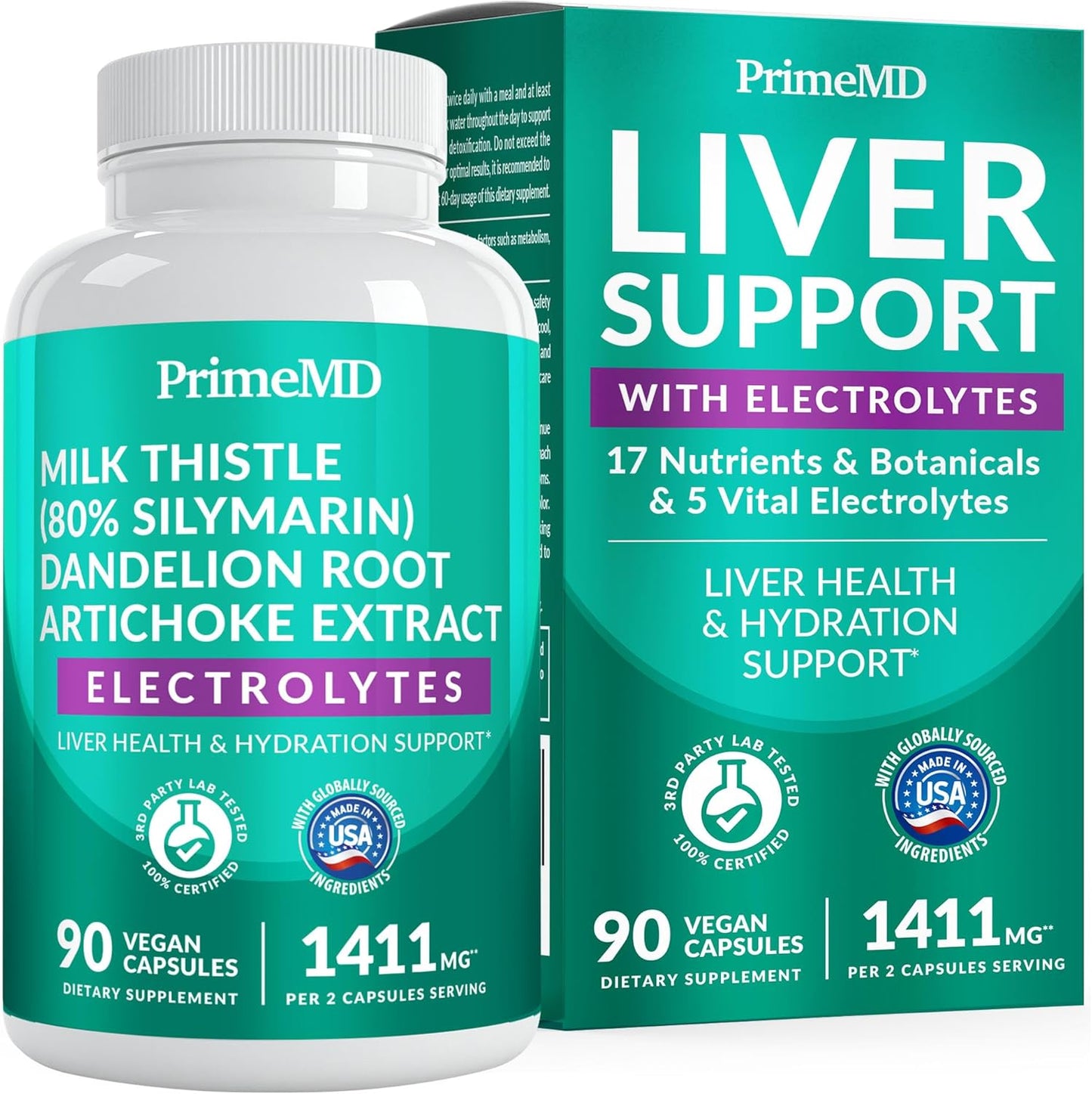 22-in-1 Liver Support Capsules – Supplement with Milk Thistle, NAC, Electrolytes & BioPerine Supplement – Smart Dose for Your Natural Filtration & Daily Hydration – 90 Vegan Capsules (Pack of 1)