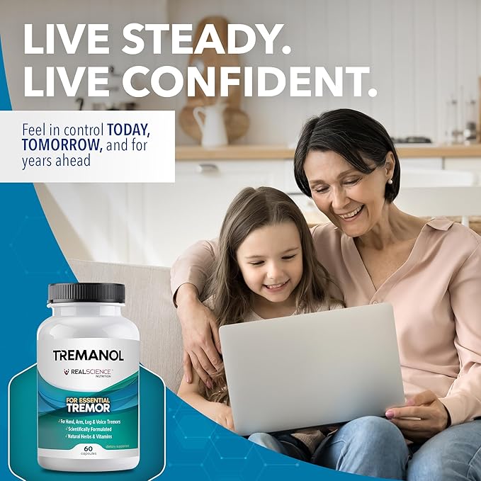 Tremanol Natural Aid Herbal Supplement – Includes Vitamin B2 & B12, Passionflower & Skullcap – 60 Caps (Pack of 5) – Made in USA